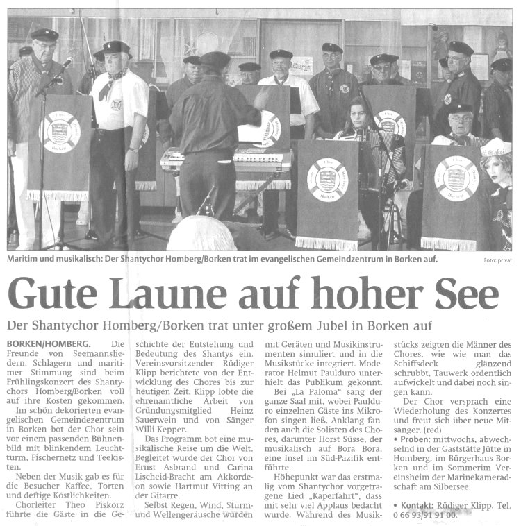 2012 gute laune auf hoher see