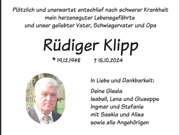 Rüdiger Klipp verstorben